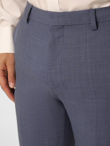 HUGO Slim fit Pleated Pants 'Hesten' in Blue