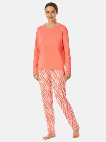 SCHIESSER Pyjama ' Modern Nightwear ' in Oranje: voorkant