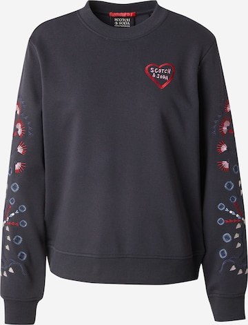 SCOTCH & SODA Collegepaita värissä musta: etupuoli