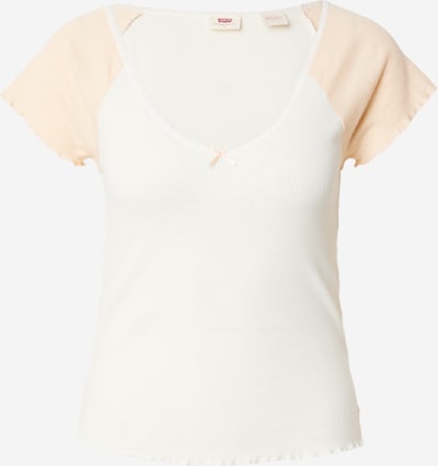 LEVI'S ® Shirt 'Dry Goods Vneck Tee' in pastellorange / weiß, Produktansicht