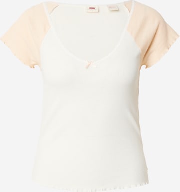 Maglietta 'Dry Goods Vneck Tee' di LEVI'S ® in bianco: frontale