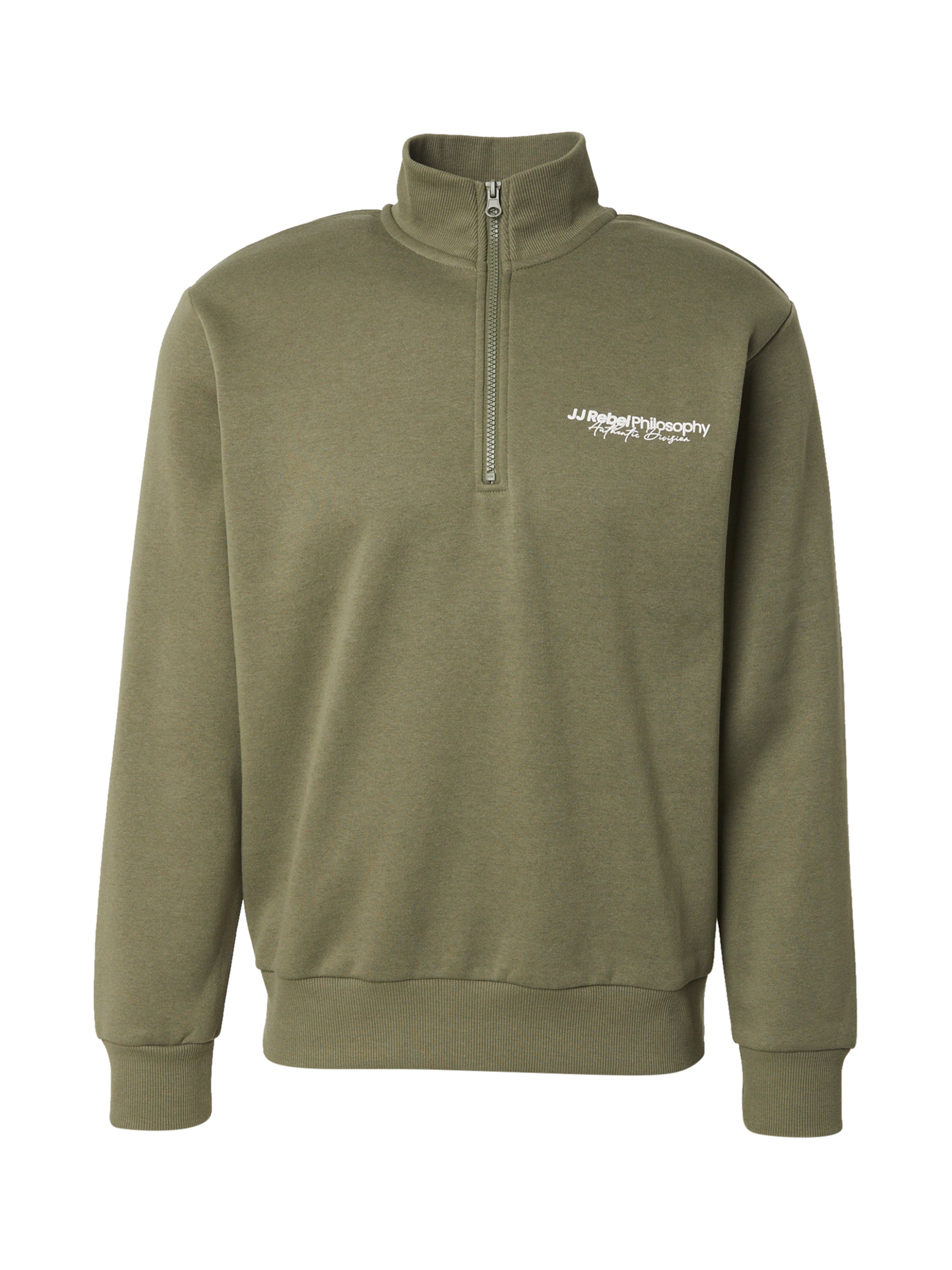 JJ Rebel Μπλούζα φούτερ 'JREBZACK' σε πράσινο: μπροστά