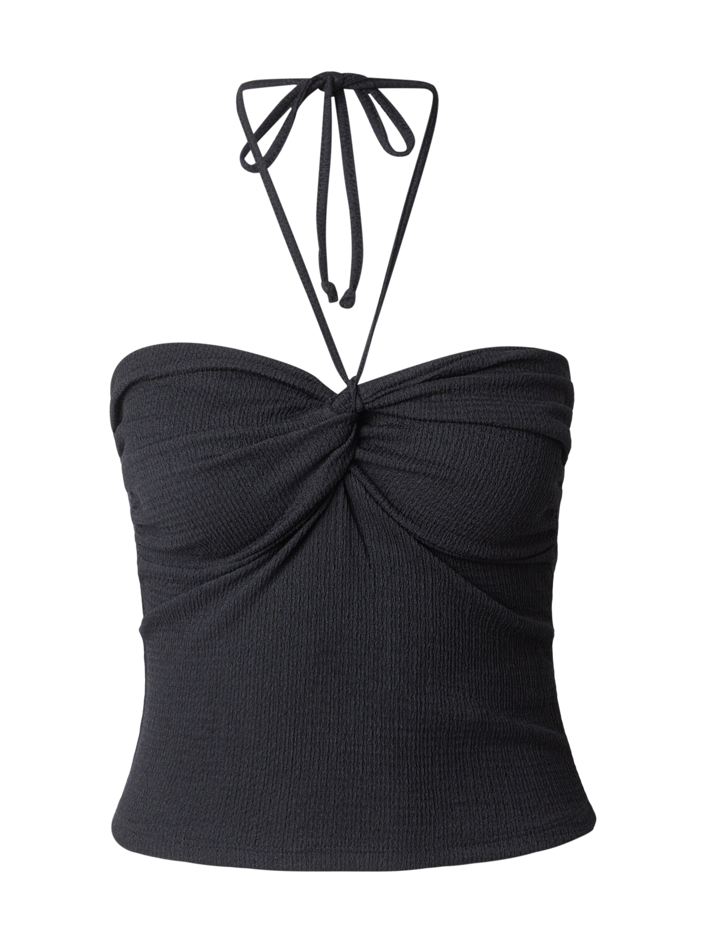 Top 'Ashley' de la ABOUT YOU pe negru: față