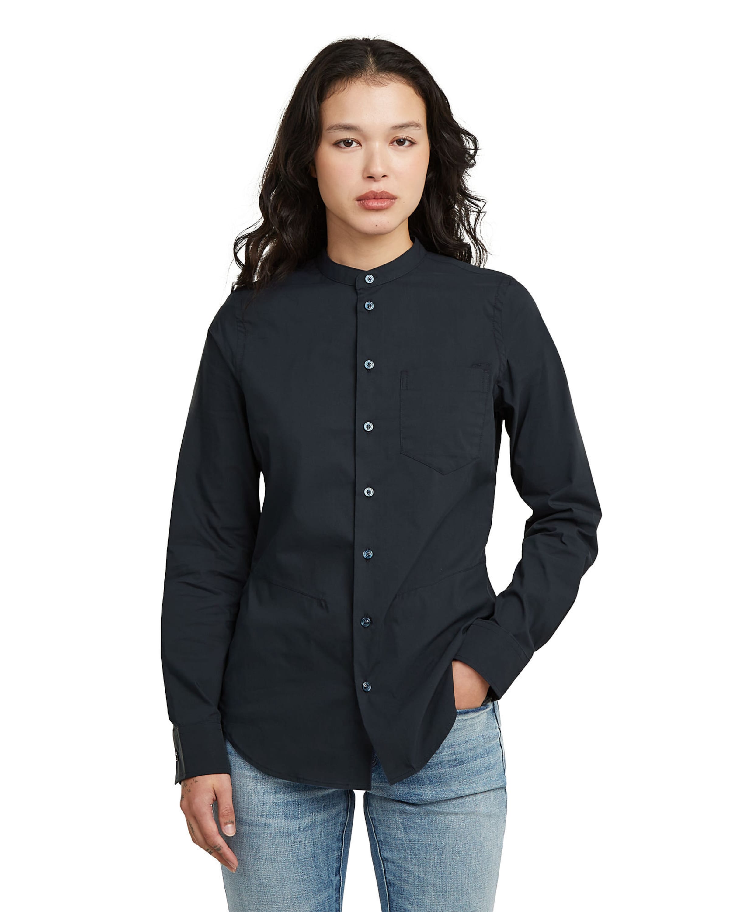 G-STAR Blouse in Blauw: voorkant