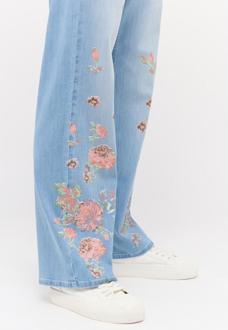 Angels Regular Jeans 'Liz Flower' in Blau