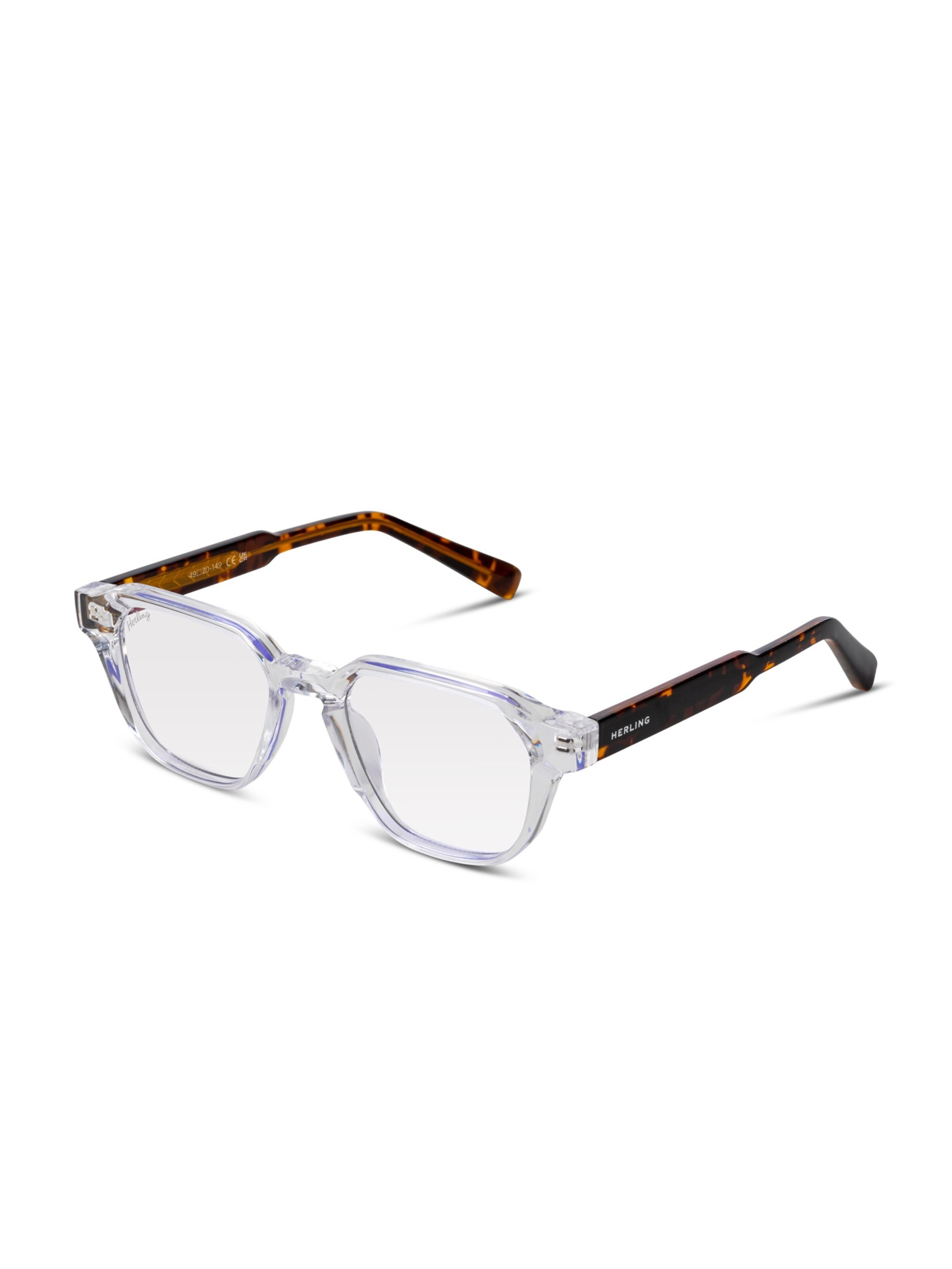 Herling Glasses 'Zane Blue Light' in Transparent: front