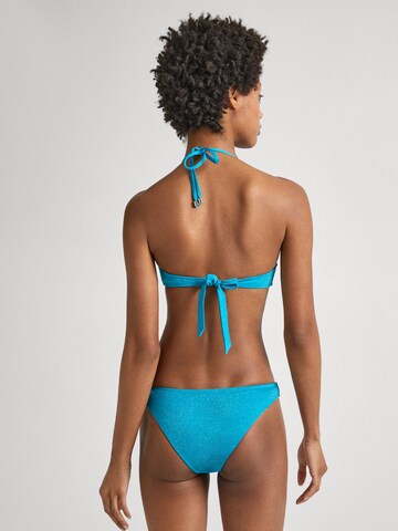 Pepe Jeans Triangle Bikini Top in Blue