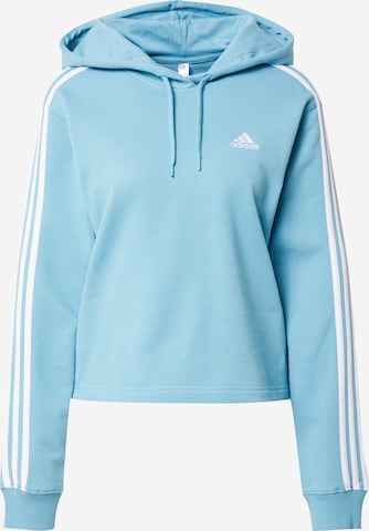 ADIDAS SPORTSWEAR Sportovní mikina 'Essentials 3-Stripes French Terry ' – modrá: přední strana