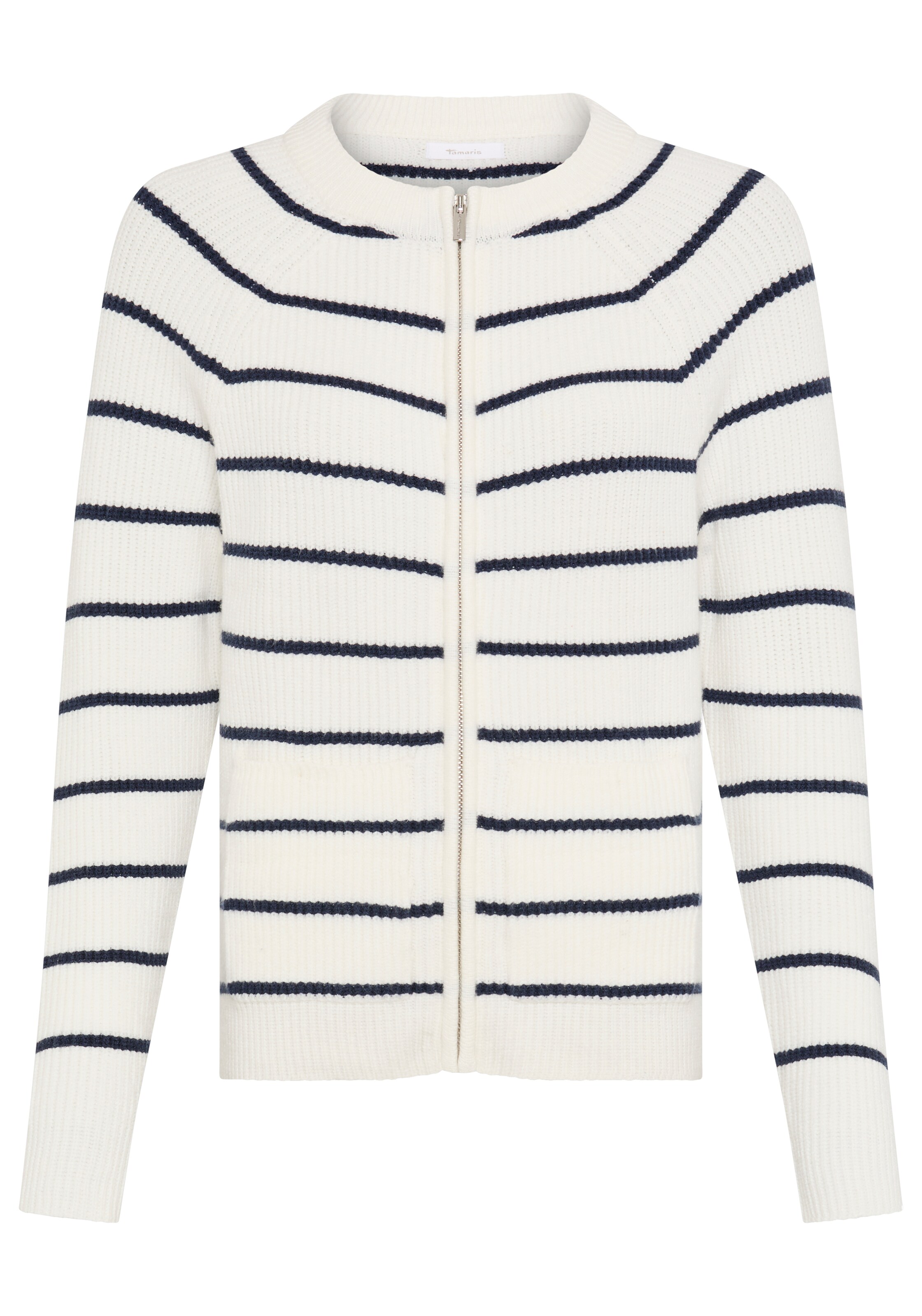 Tamaris Knit Cardigan in White: front