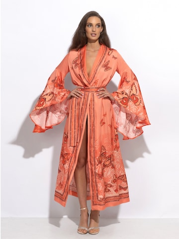 JIORO Plážové šaty 'PAPAYA BUTTERFLIES' – oranžová