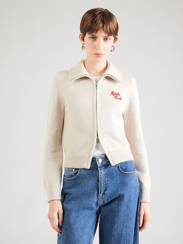 Geacă tricotată de la Abercrombie & Fitch pe alb: față