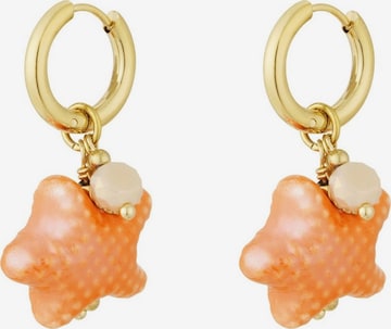 Boucles d'oreilles 'OCEAN STAR' Cala Rose en orange : devant