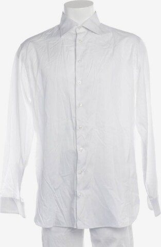 GIORGIO ARMANI Button Up Shirt in M in White: front