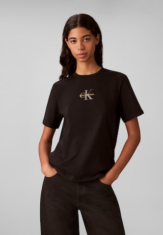 Calvin Klein JeansMajica 'CLASSIC' - crna boja: prednji dio