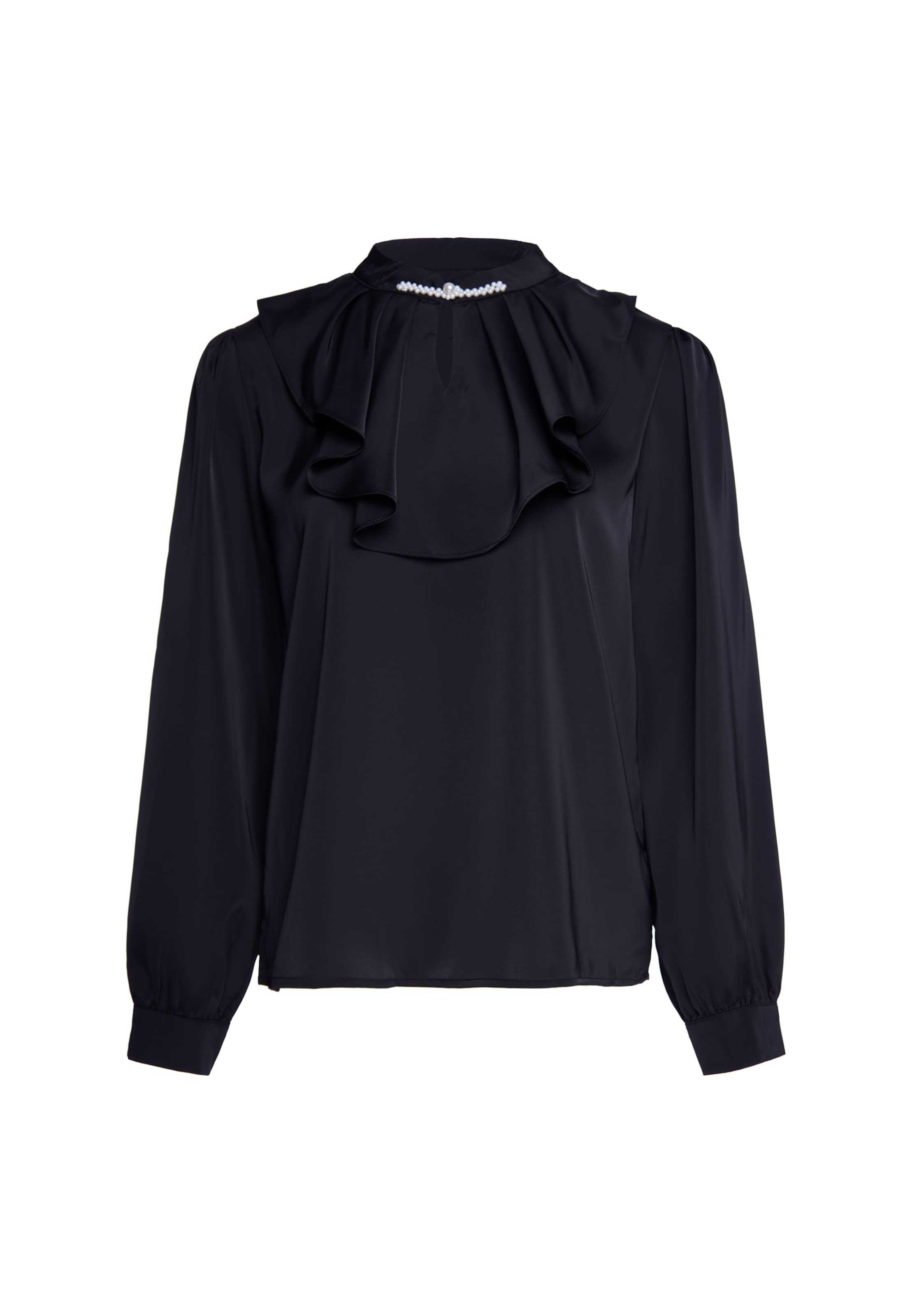usha BLACK LABEL Blouse in Zwart: voorkant