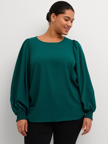 KAFFE CURVE Bluzka 'Dory' w kolorze zielony: przód