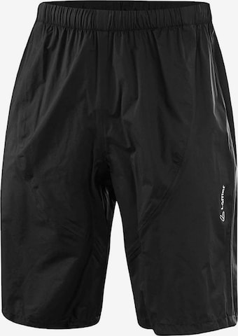 Löffler Regular Workout Pants in Black: front
