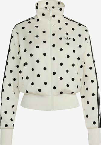 Veste de survêtement ADIDAS ORIGINALS en blanc : devant