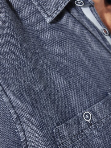 Jan Vanderstorm Comfort fit Button Up Shirt 'Bryngur' in Blue