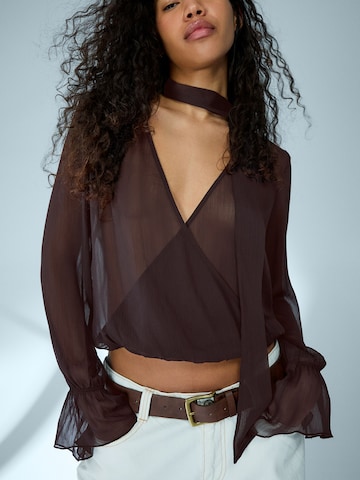 Bershka Blúzka - Hnedá