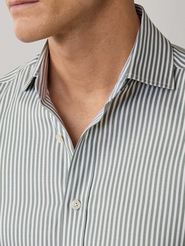 Hackett London Regular fit Zakelijk overhemd 'Double Face Bengal' in Groen
