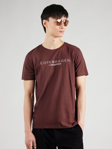 Lindbergh - Camisa 'Copenhagen' em castanho: frente