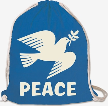 LOGOSHIRT Turnbeutel 'Peace - Friedenstaube' in Blau: predná strana