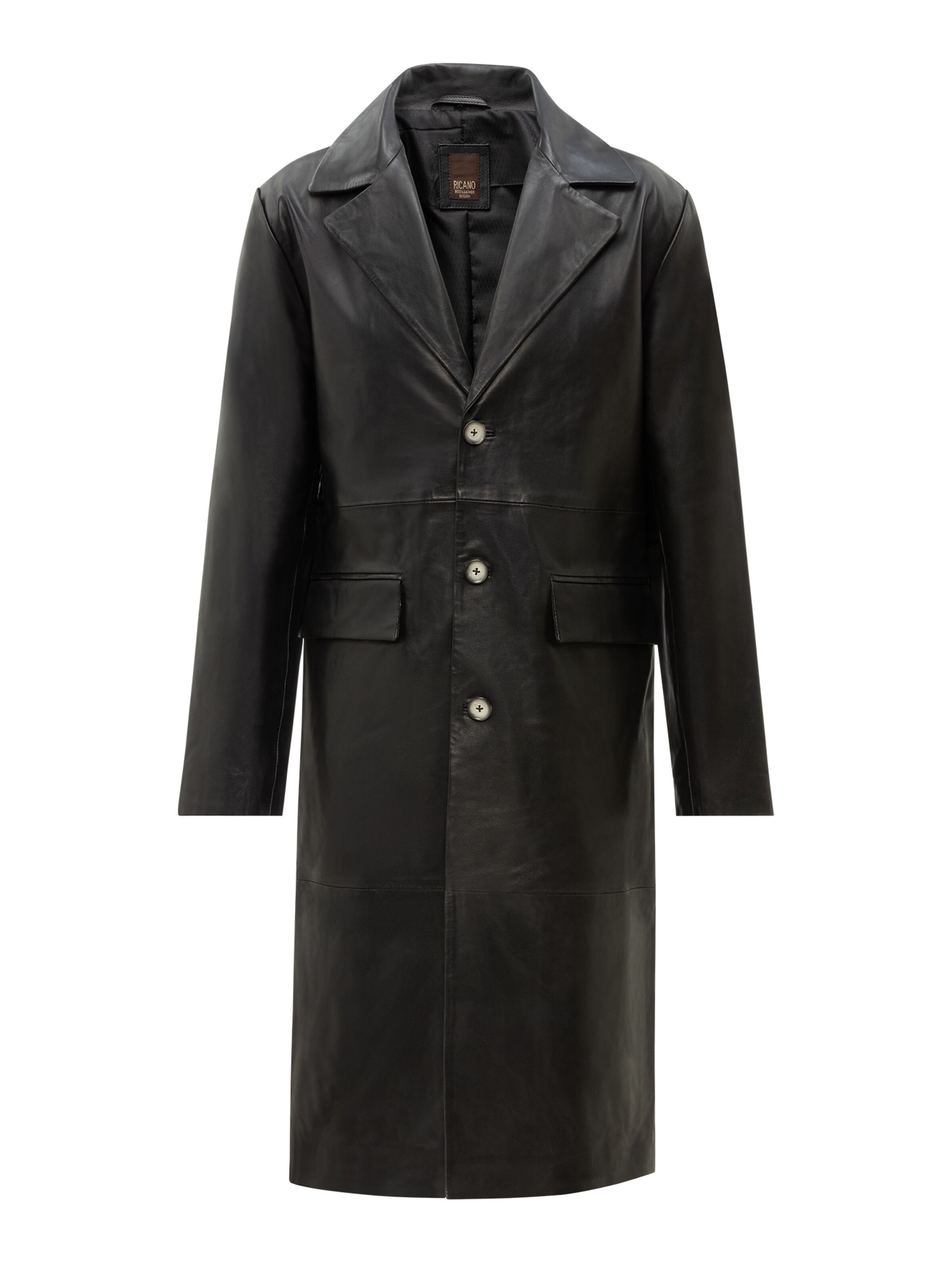 RICANO - Abrigo de entretiempo 'Paolo' en negro: frente