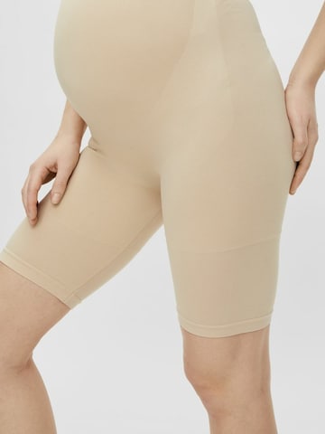 Skinny Leggings 'Tia Jeanne' MAMALICIOUS en beige : devant