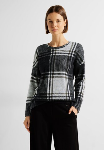CECIL Shirt 'Jacquard' in Black: front