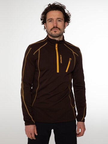 PROTEST Sportsweatshirt 'HUMANS' in Braun: Vorderseite