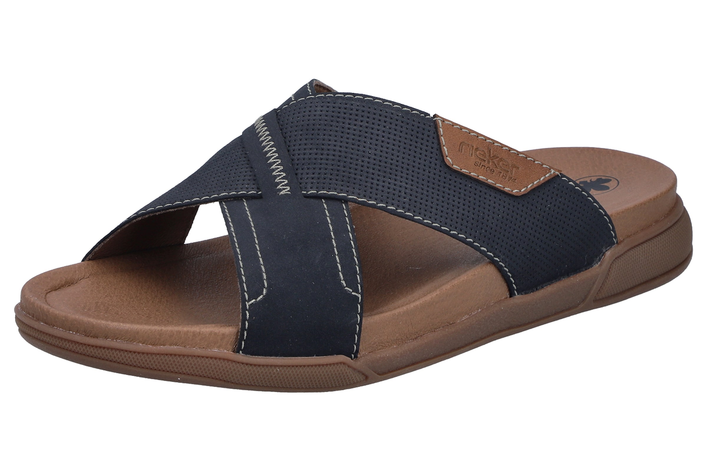 Rieker Pantolette in Blau: Vorderseite