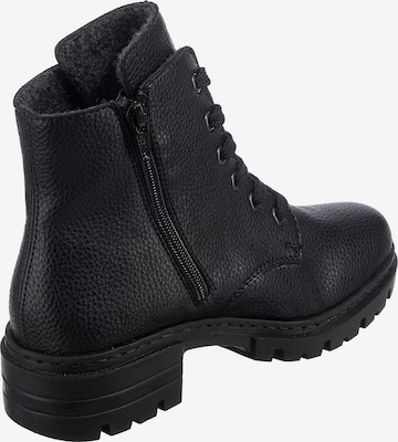 Rieker Lace-Up Ankle Boots in Black