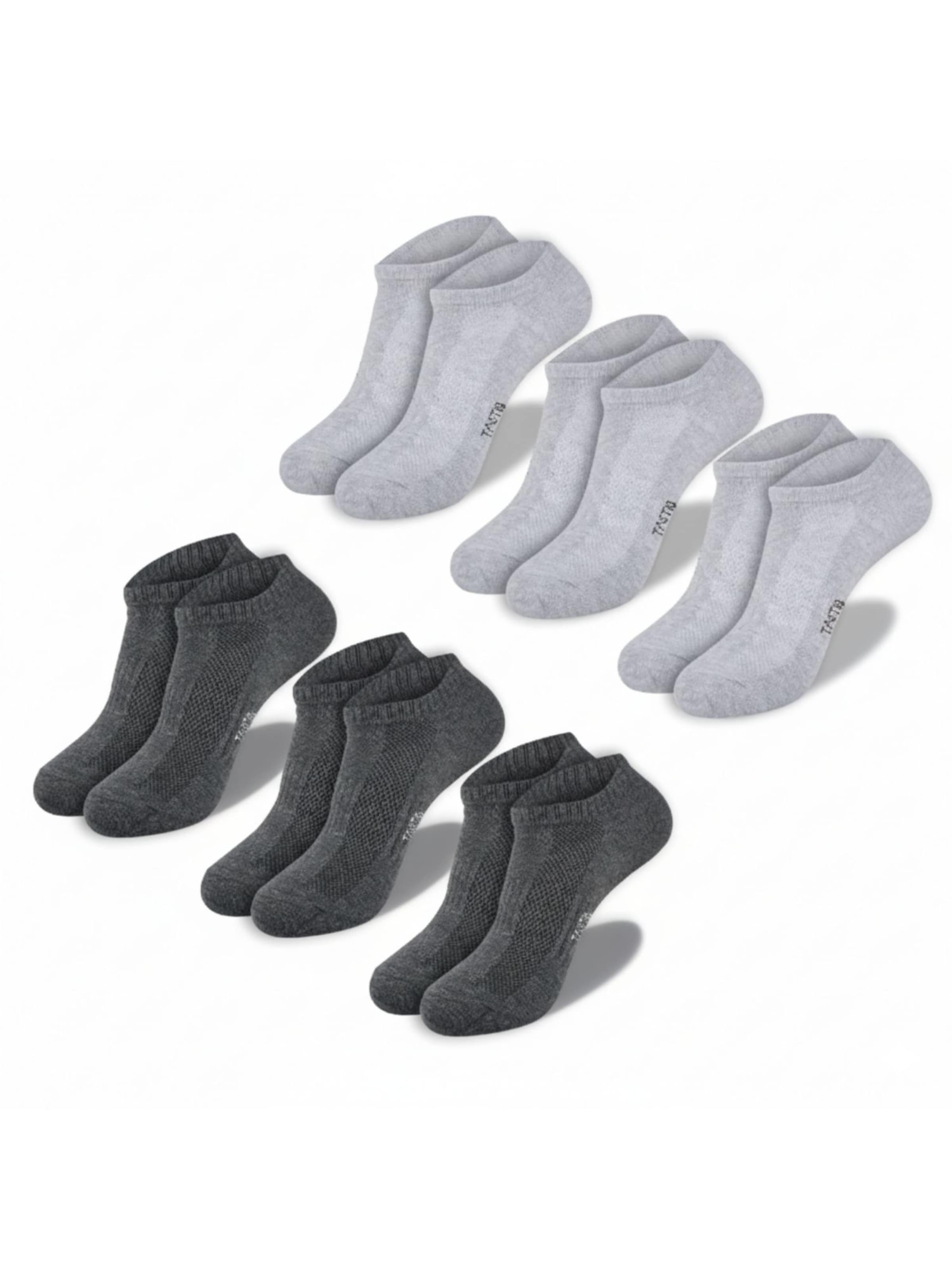 Tastiq - Calcetines invisibles en gris: frente