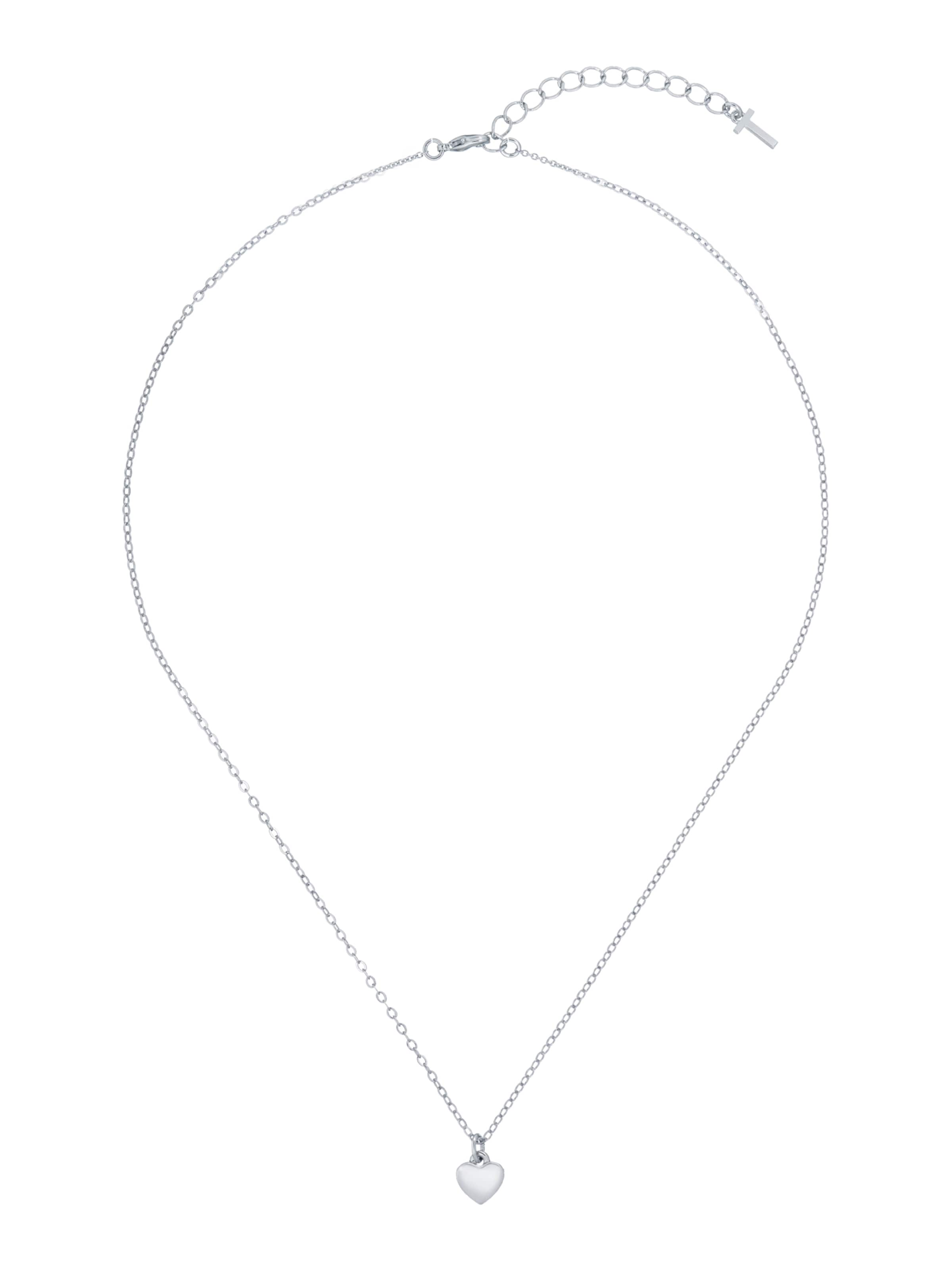 Ted Baker - Colar 'HARA: TINY HEART PENDANT NECKLACE' em prata: frente