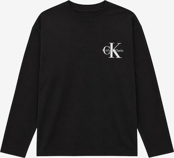 T-Shirt 'CALVIN KLEIN JEANS kids SMALL CHEST MONOLOGO LS T-SHIRT T-SHIRT' Calvin Klein Kids en noir : devant