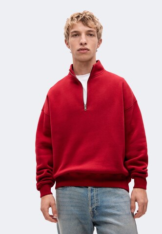 Abercrombie & Fitch Sweatshirt 'ESSENTIAL' in Rot