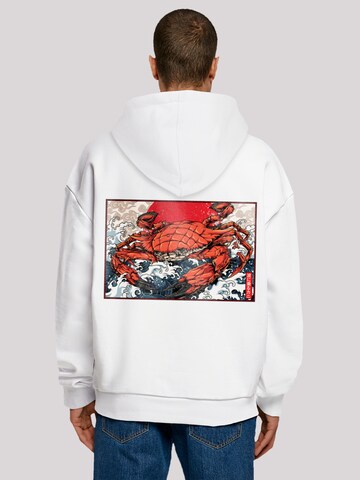 F4NT4STIC Sweatshirt 'Crab Kanji Japan' in Wit