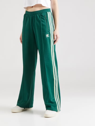 Wide leg Pantaloni de la ADIDAS ORIGINALS pe verde: față