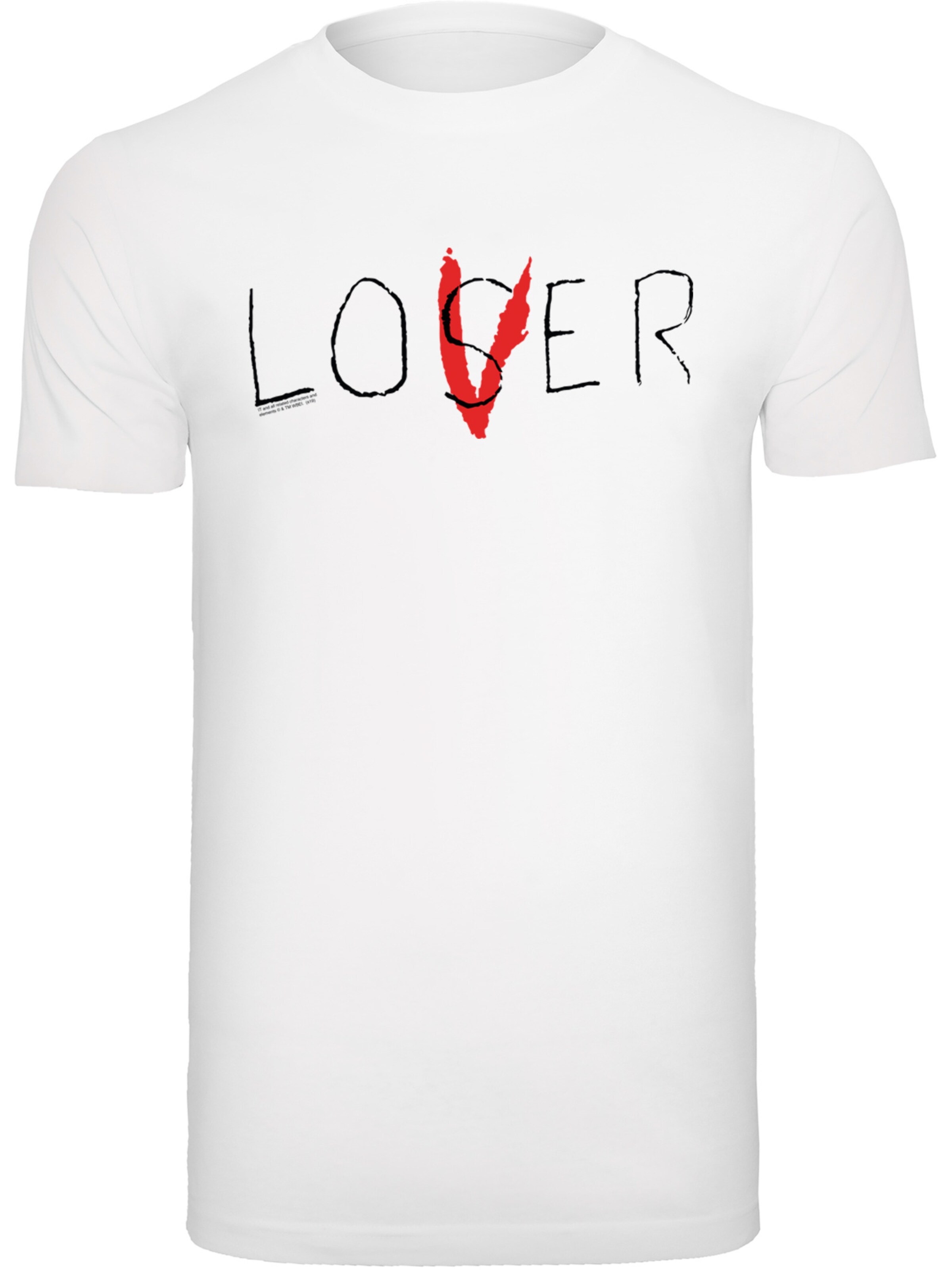 F4NT4STIC Shirt 'IT Loser Lover' in White: front