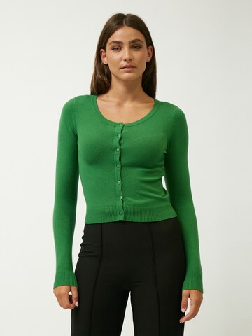 Influencer Knit cardigan in Green: front