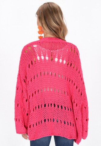 IZIA Gebreid vest 'Boho' in Roze