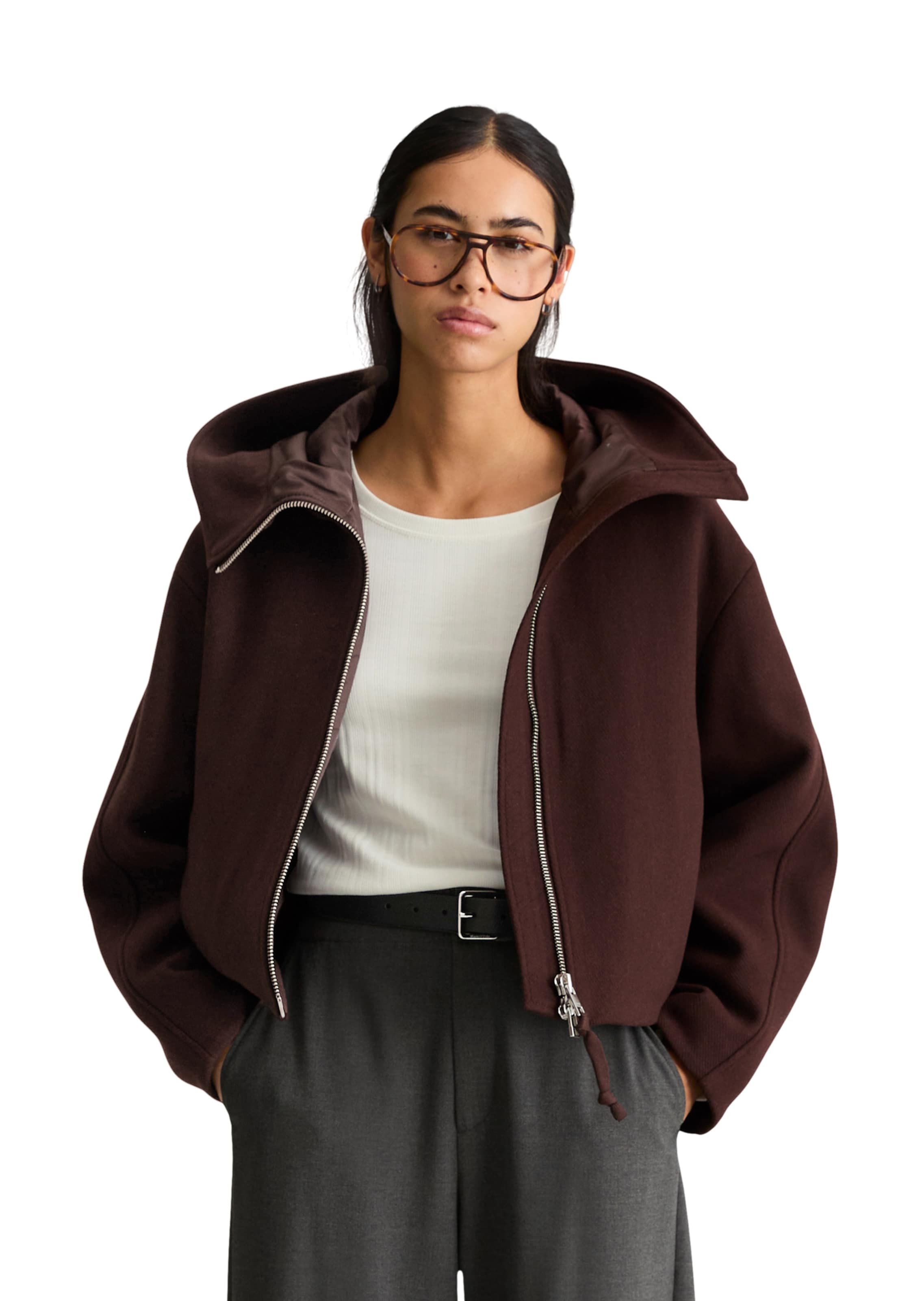 Marc O'Polo DENIM Jacke in Braun: Vorderseite
