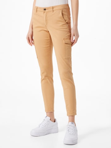 ONLY Skinny Cargo Pants 'Cole Mirinda' in Brown: front