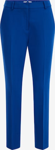 WE Fashion Slim fit Pleated Pants in Blue: front