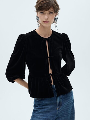 MANGO Bluse 'XARANJA' i sort: forside