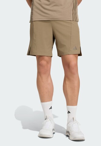 Regular Pantalon de sport 'Designed for Training Workout' ADIDAS PERFORMANCE en beige : devant
