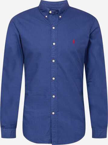 Chemise Polo Ralph Lauren en bleu : devant