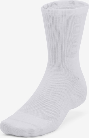 UNDER ARMOUR Athletic Socks in White: front