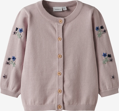 NAME IT Kardigan 'NBFNussy' u plava / tamno plava / svijetlozelena / sivkasto ljubičasta (mauve), Pregled proizvoda